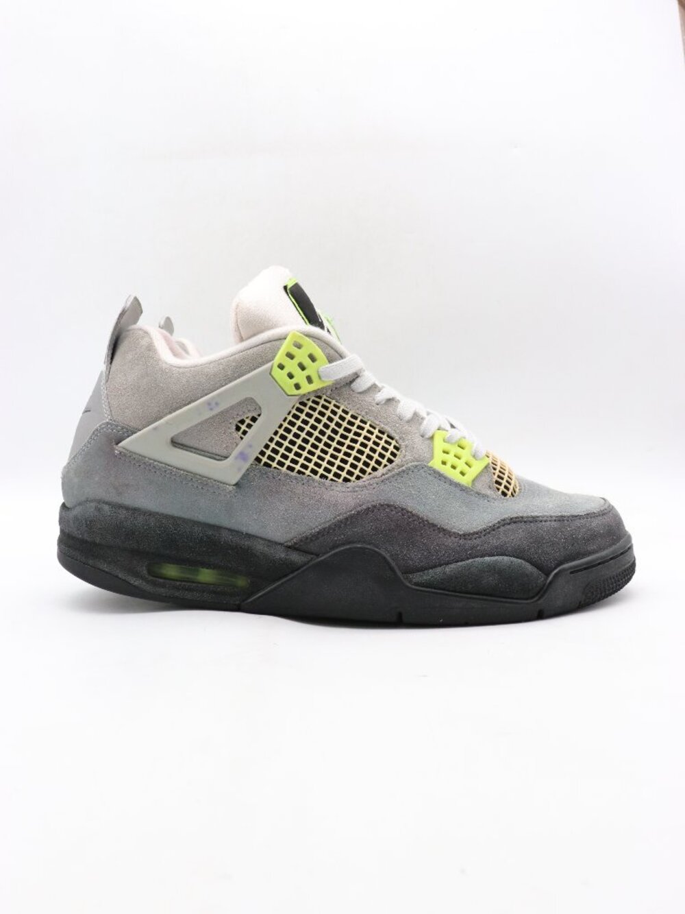 Nike Air Jordan 4 Retro Neon 95 Men’s Size 13 Gray Volt Sneakers CT5342-007